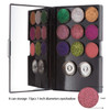 Allwon Empty Magnetic Plastic Eyeshadow Makeup Palette with 15Pcs Adhesive Empty Palette Metal Stickers for Eyeshadow Li