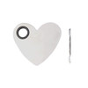 obmwang Stainless Steel Heart Shaped Makeup Palette Spatula Makeup Artist Makeup Enthusiast Tools for Blending Cosmetic