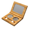 mollensiuer Bamboo Empty Eye Shadow Case Box Double Grid Magnetic Eyeshadow Makeup Palette Cosmetics Organizer Container