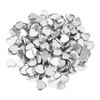 CHGCRAFT 300Pcs Empty Heart Metal Pans Size 195mm for Eyeshadow Palette Makeup Palette Sliver