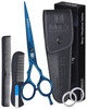 Professional Hair Cutting Scissors 55 Razor Edge Japanese Stainless Steel Barber Scissors Hair Scissor with 2 Combs Scis