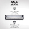 Gillette AltraPlus Mens Razor Blade Refills 10 Count LubraSoft Strip for Smoothness and Comfort