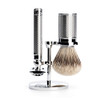 MHLE Chrome Stand for Traditional Classic Series Safety Razors Shaving Brushes Shave Accessory Modern Design