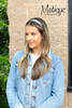 Motique Accessories Grey 1 Inch Satin Hard Headband for Women and Girls