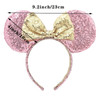 RCRAJE Mouse Ears Bow Headbands Mice Sequin Ears Headbands for Women Glitter Party Princess Decoration Cosplay Birthday