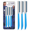 Beard Shaping Razor Tool Mustache Straight Edge Travel Razors Stainless Steel For Eyebrow Grooming Kit Trimmer Blade For