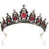 Queen Crown for WomenCIEHER Gothic Baroque Red and Black Crowns for Women GirlsVintage Queen Tiara Luxury Rhinestone Wed