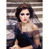 Queen Crown for WomenCIEHER Gothic Baroque Red and Black Crowns for Women GirlsVintage Queen Tiara Luxury Rhinestone Wed