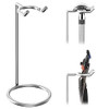 Linkidea Stainless Steel Safety Razor Stand Polished Chrome Travel Shaving Razor Holder Compatible with Long Handle Safe