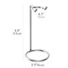 Linkidea Stainless Steel Safety Razor Stand Polished Chrome Travel Shaving Razor Holder Compatible with Long Handle Safe