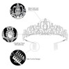 Makone Crowns for Women Princess Tiaras for Girls Queen Crown and Comb Tiara for Wedding Birthday Pageant Bridal Prom Ch