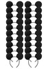 CHuangQi 20pcs Mouse Ears Headband Solid Black
