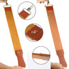 Grandslam Leather Strop for Straight Razor Sharpening and Smooth Professional Straight Razor Knife Cowhide Dual Strop Ye