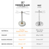 Luxury Razor and Brush Stand The Admiral by VIKINGS BLADE Ancient Viking Look with Heavy Distressed Stainless Steel Bras