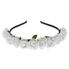 Love Sweety BOHO Floral Crown Rose Flower Headband Hair Wreath White