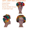 AFRICSTYLE African Headwraps for Women Head Scarfs Extra Long Kente Hair Scarf Soft Head Wrap
