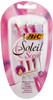 BIC Soleil Scent 3Blade Lady Razor with Lubricating Strip for a Smooth shave and Easy Grip Handle Pack of 4