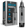 ToiletTree Products Nose Hair Trimmer with LED Light Stainless Steel HeavyDuty Casing Ear Nose Hair Trimmer Mens Groomin