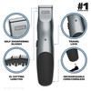 Wahl Groomsman Corded or Cordless Beard Trimmer for Men Rechargeable Grooming Kit for Facial Hair Beard Trimmer Groomer