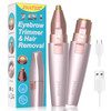 JNATER Eyebrow Facial Hair Remover 2 in 1 Rechargeable Eyebrow Trimmer and Facial Hair Removal for Women Painless Electr