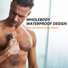 MAXGROOM Manscape Body Hair Trimmer for Men IPX7 Waterproof Pubic Groin Hair Trimmer Electric Ball Shaver with LED Light