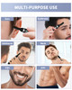 Dapsang Eyebrow Trimmer Electric Eyebrow Razor for Women Men Rechargeable Painless LED Light Facial Hair Shaver Remover