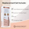 Replacement Heads for Eyebrow Facial Trimmer Original Heads Replacement Set for 2 in1 Facial Eyebrow Trimmer Suitable fo