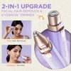 Rechargeable Facial Hair Remover for Women 2 in 1 Electric Eyebrow and Facial Hair Remover Suitable for Middleaged Women