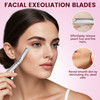 Eyebrow Razor and Face Razor for Women Reusable Metal Handle with 12 Refill Blades and Protective Silicone Cap Eyebrow H