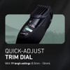 Panasonic Cordless Beard Trimmer for Men with Precision Dial 19 Adjustable Length Settings Rechargeable Battery Washable