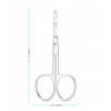 Rounded Stainless Steel Small Facial Hair Scissors 37 Inches Rounded Tip Scissors for Nose Hair Mustache Beard Eyebrows