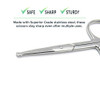 Rounded Stainless Steel Small Facial Hair Scissors 37 Inches Rounded Tip Scissors for Nose Hair Mustache Beard Eyebrows