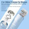 Akunbem Bikini Trimmer for Women 2 in 1 Electric Razors for Women Dual Head Electric Shaver IPX7 Waterproof Wet Dry Use