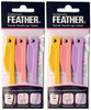 Feather Flamingo Facial Touchup Razor 3 Razors X 2 Pack