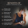 Handmade Natural Organic Shave Soap Large 7oz Tin Shaving Soap Shave Soap For Men With Dry Sensitive Skin Made With Oliv