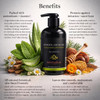 Botanical Shaving Gel Sandalwood Peppermint 8oz All Natural Skin Care For Smooth Gentle Shave