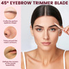 Eyebrow RazorFace Razors for WomenDermaplaning Tool for Face Exfoliation Peach Fuzz with 12 Refill BladesFacial Dermapla
