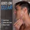 Mens Shave Gel Clear Shaving Gel So You Can See Where You Are Shaving For Full Shaves and Tightening Beard Lines 8oz by