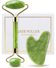 huefull Genuine Jade Roller Gua Sha Set for Face Cooling Firming Effect Sculpting Tool for Jawline Skin Care SelfCare Gi