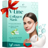PLANTIFIQUE VLine Collagen Mask for face 5 PCS Chin Strap for Women Men V Line Lifting Mask with Collagen and Hyaluronic