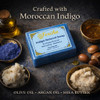 FERIHA Moroccan Indigo Nila Facial Soap Handmade with Argan Oil Shea Butter