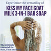 Kiss My Face Goat Milk 3in1 Bar Soap Blackcurrant Vanilla Probiotic Bar Soap for Face Hair and Body with Shea Butter Pal