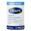 CETAPHIL Gentle Cleansing Bar 45 oz Bar Pack of 3 Nourishing Cleansing Bar For Dry Sensitive Skin NonComedogenic NonIrri