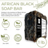 HalalEveryDay Raw African Black Soap from Ghana Black Soap with Shea Butter Black African Soap for Nourished Skin Natura