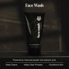 Black Wolf Salicylic Acid Acne Face Wash for Men Charcoal Facial Cleanser Exfoliator for Oily Skin Gentle Daily Face Exf