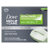 Dove MenCare 3 in 1 Bar Cleanser for Body Face and Shaving to Clean and Hydrate Skin Extra Fresh Body and Facial Cleanse