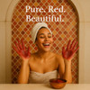 FERIHA Moroccan Black Soap with Aker Fassi Red Poppy Petals Pomegranate Shell 100 Natural Artisan Beldi Hammam Soap for