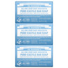 Dr Bronners PureCastile Bar Soap Baby Unscented 5 ounce 3pack Made with Organic Oils For Face Body Hair Gentle for Sensi