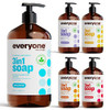 Everyone 3in1 Soap Body Wash Bubble Bath Shampoo 32 Ounce Pack of 1 Coconut and Lemon made with Essential Oils for Men a