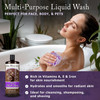 Dr Woods Raw Liquid Black Soap with Pump Body Wash for Men and Women Gentle Exfoliant Natural Cleanser for Face Hands an